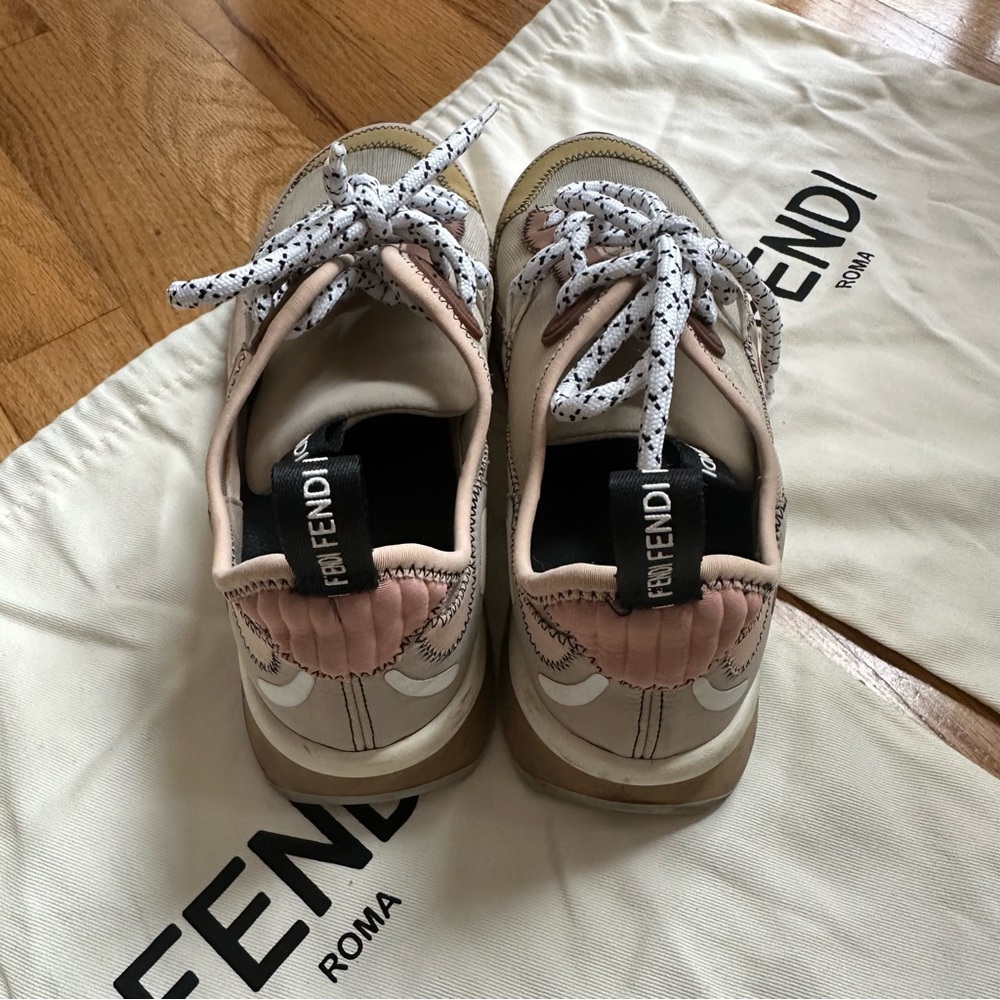 FENDI Technical Mesh Lycra FFreedom Patchwork Sneakers - Picture 3 of 9